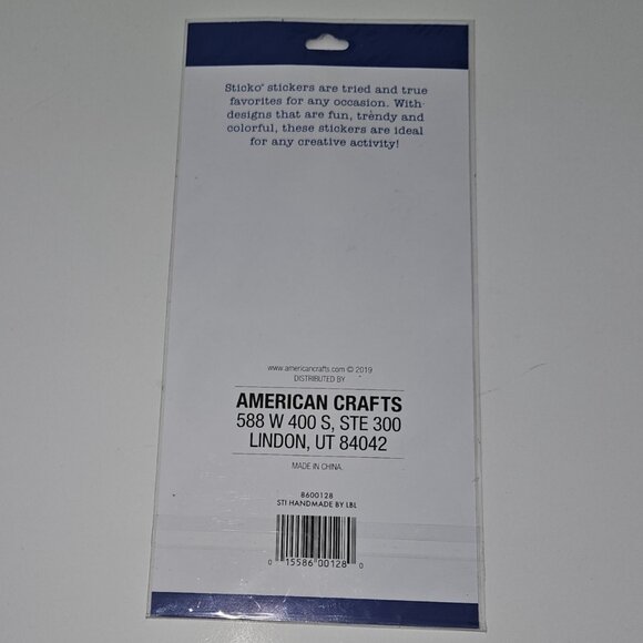 NEW Sticko Handmade By 8 Stickers Brown Rustic American Crafts - Picture 3 of 4